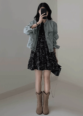 ★토요특가 자정마감 50%★스프링 블라썸 퍼프 미니 드레스