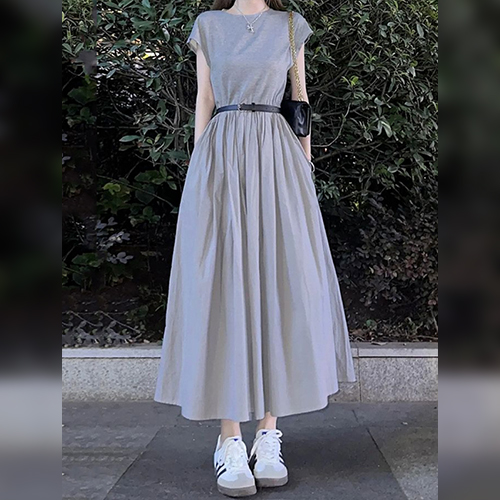 [당일발송] 베이직 니트 플레어 원피스