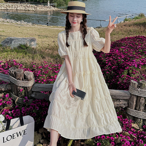 여성스러운 잔주름 셔링 원피스