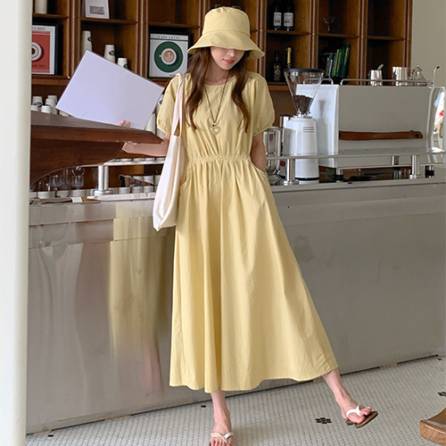 ◈[당일발송] 화사한 파스텔 원피스&버킷햇 2SET