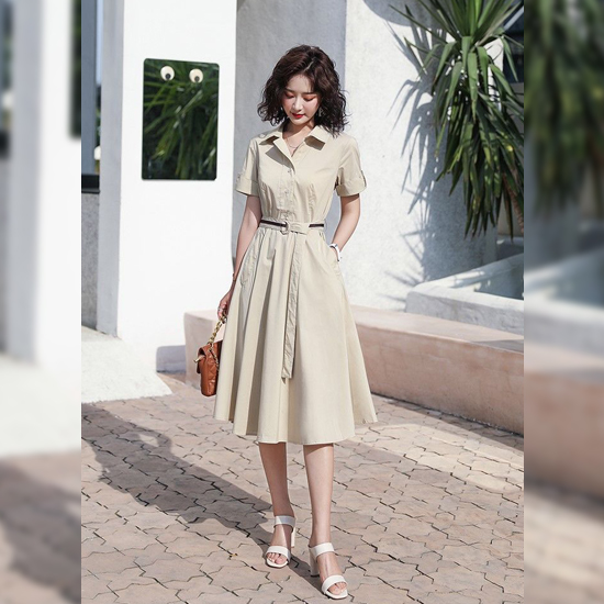 [당일발송] 깅엄 체크 민소매 A라인 롱 원피스