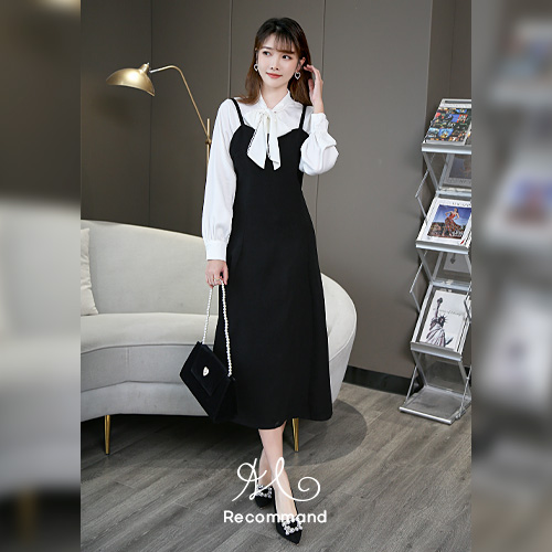 블랙 뷔스티에 원피스