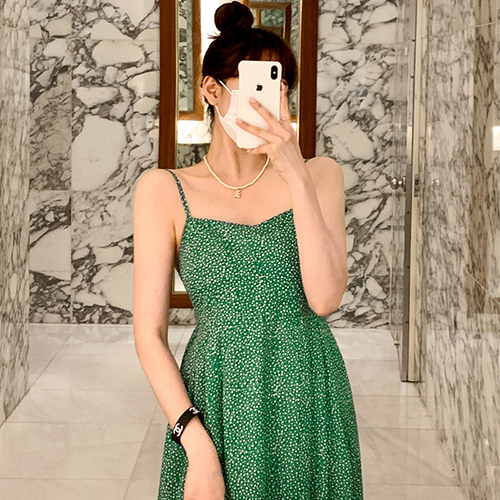 ◈[당일발송] 플라워 쉬폰 롱 원피스#