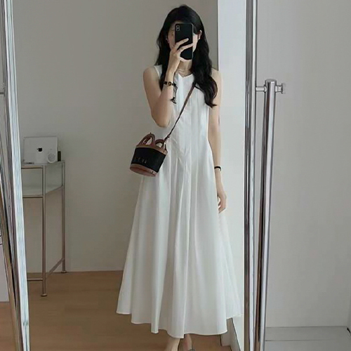 [당일발송]★금요특가 자정마감 50%★깔끔한 핀턱라인 민소매 롱 원피스