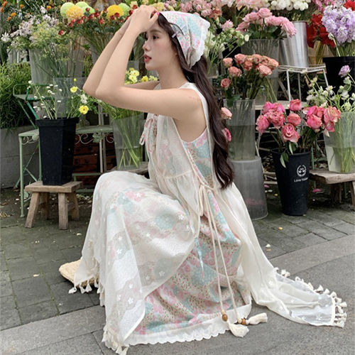 ◈[당일발송] 러블리 베스트&원피스&헤어스카프 3SET