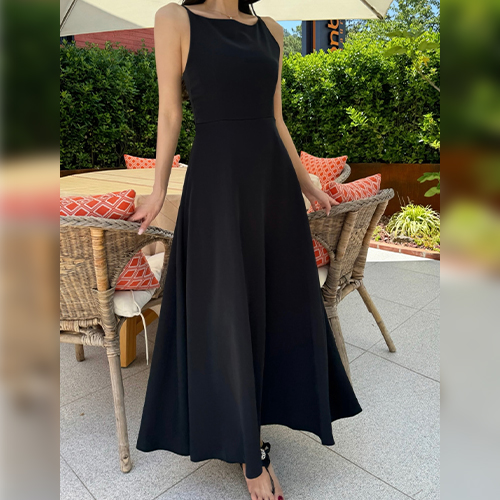 ◈[당일발송] 끈나시 슬림 롱 원피스