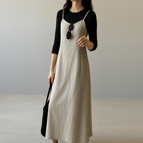 [당일발송]모던 뷔스티에 롱 원피스