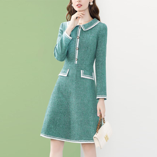 ◈[당일발송] 카라 레이스 A라인 원피스[OP#8834]
