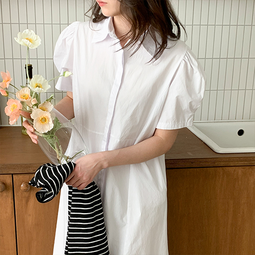 ◈[당일발송] 피크닉 심플 카라 롱 원피스