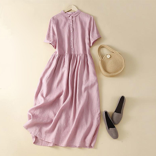 ★화요특가 자정마감 50%★화사한 파스텔 카라 셔츠 원피스