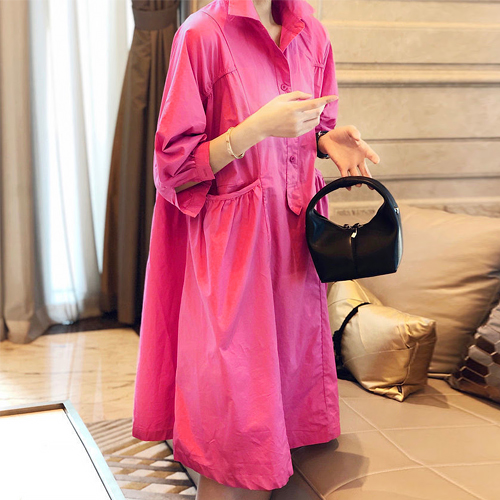 ◈[당일발송] 루즈핏 셔츠 원피스