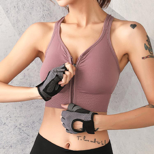 ◈[당일발송] 크로스백 집업형 방진 스포츠브라