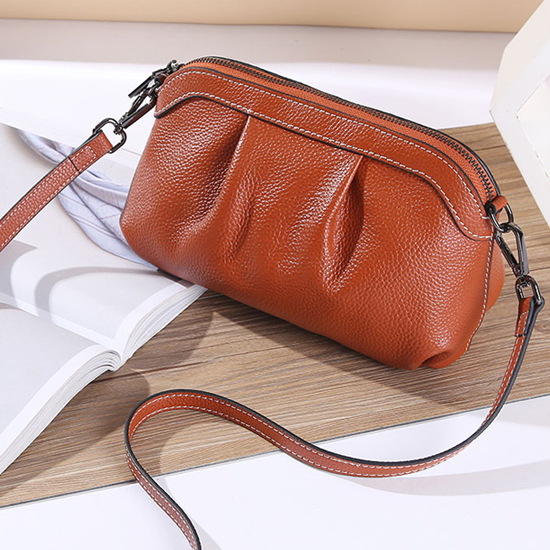 [당일발송] 리얼 소가죽 만두 미니 크로스백