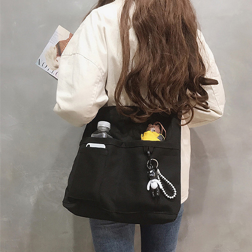 ◈[당일발송] 곰돌이 키링 캔버스 크로스백