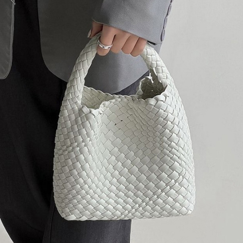 비비드 미니 격자 핸드백 