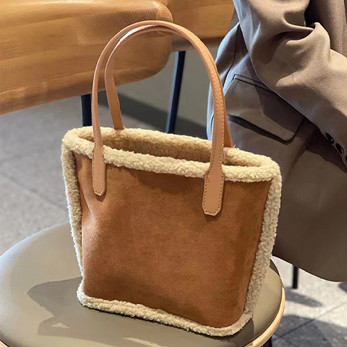 ◈[당일발송] 스웨이드 양털 뽀글이 핸드백