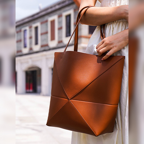 소가죽 퍼즐 폴드 토트백