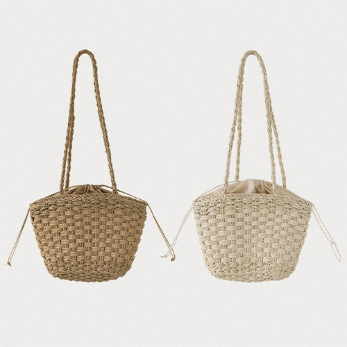 감성 무드 라탄 스트링 숄더백