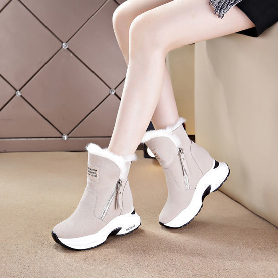 퍼 앵클 사이드 지퍼 슈즈