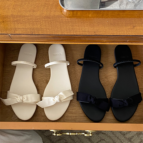 심플 리본 슬링백 샌들