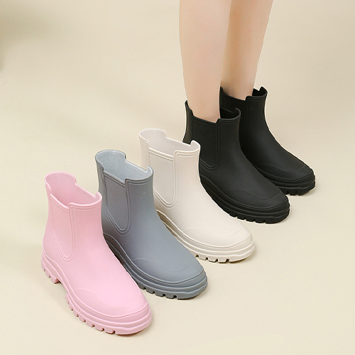 ◈[당일발송] 심플 첼시 숏 레인부츠