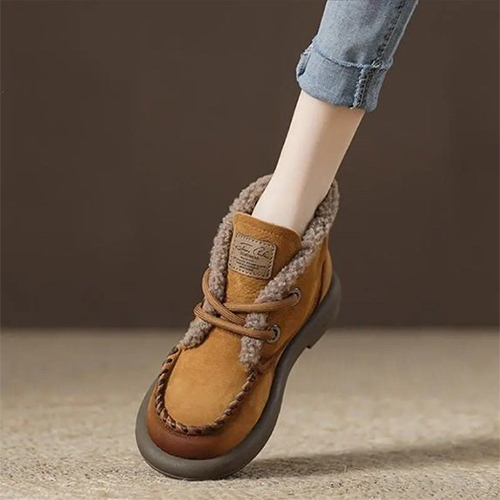 ◈[당일발송] 겨울 양털 페이크 레더 부츠