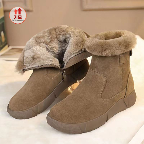 스웨이드 기모 윈터 부츠