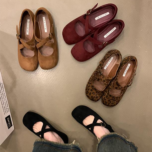 ★일요특가 자정마감★스웨이드 크로스끈 메리제인 슈즈 [쿠폰 적용 제외] 