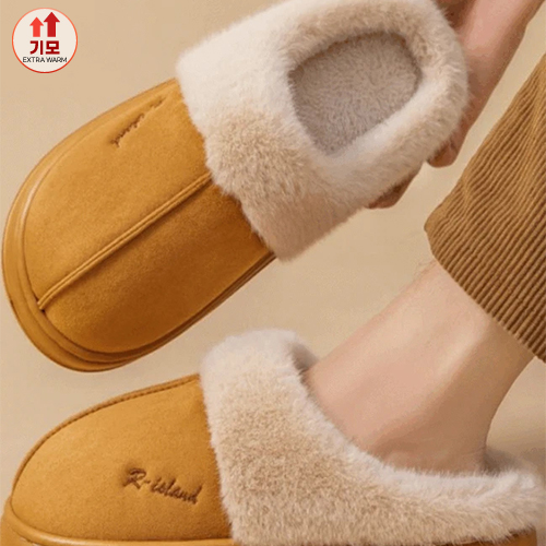 스웨이드 털기모 슬리퍼
