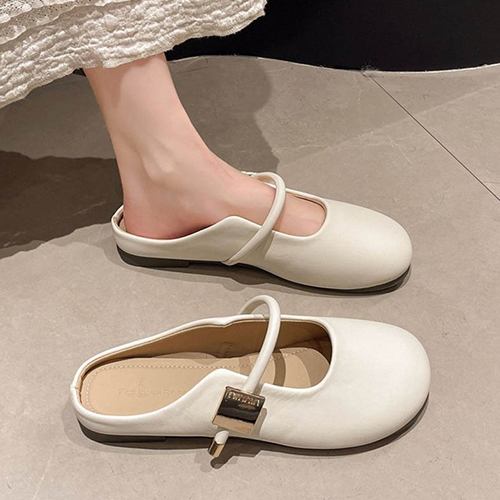 ◈[당일발송] . 귀여운 둥근코 뮬 슬리퍼