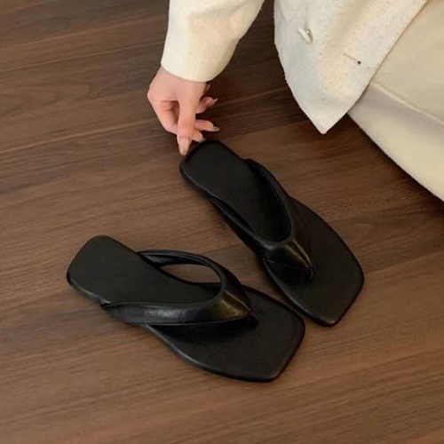◈[당일발송] 여름 스퀘어 바캉스 쪼리 슬리퍼