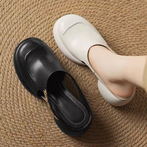  6cm 굽 포인트 슬리퍼 힐