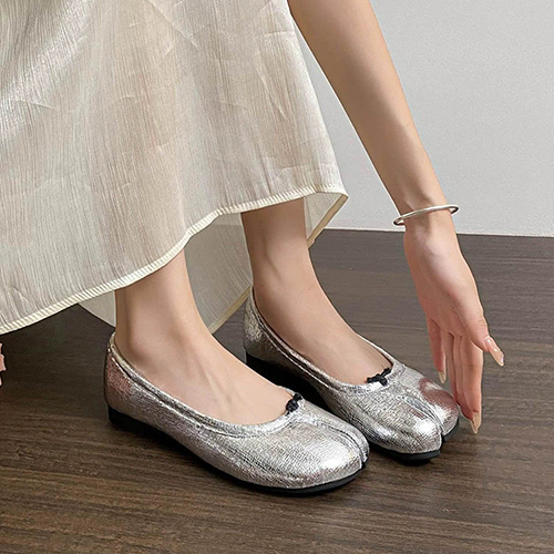 ◈[당일발송] 유니크 타비 레더 플랫슈즈