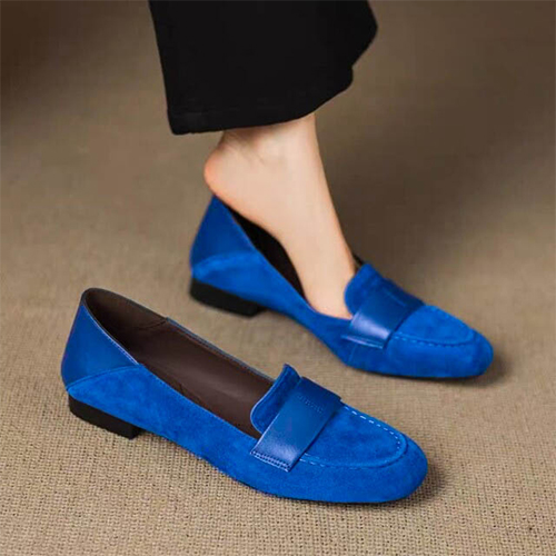 ◈[당일발송] 세련된 스웨이드 레더 포인트 로퍼