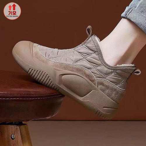 퀼팅 퍼안감 윈터 앵클부츠
