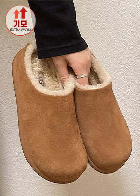 스웨이드 기모안감 겨울 슬리퍼