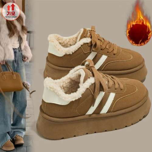 양털안감 라인 스웨이드 스니커즈