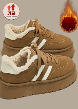 양털안감 라인 스웨이드 스니커즈