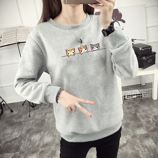 [당일발송]기모 미니캣 맨투맨티