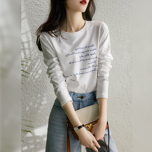 ◈[당일발송] 레터링 라운드 티셔츠