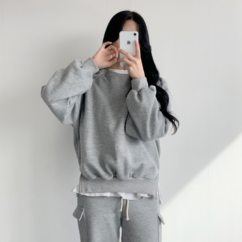 기모 옆트임 맨투맨 카고팬츠 트레이닝 세트