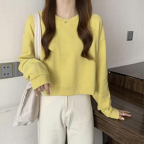 ◈[당일발송] 데일리 루즈 크롭 맨투맨