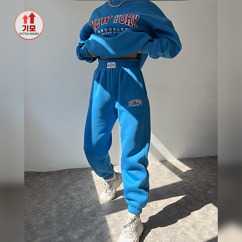 뉴욕 루즈핏 기모 맨투맨 트레이닝 조거 2SET