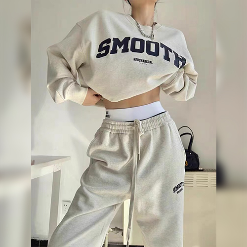 스무스 기모 캐주얼 맨투맨+트레이닝 팬츠 2SET