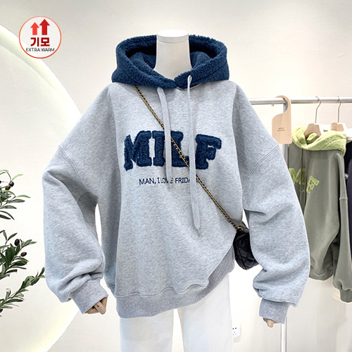 ◈[당일발송] 기모 뽀글이 후드 티셔츠