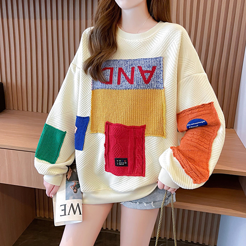 ◈[당일발송] 컬러풀 배색 앤드 맨투맨