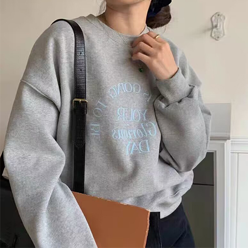 데이 레터링 데일리 맨투맨[일반/기모 2종류]