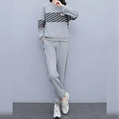 격자 체크 맨투맨&조거 팬츠 2SET