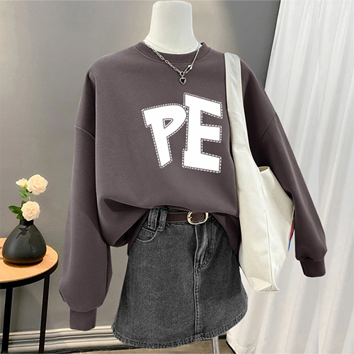 PE 레터링 라운드 맨투맨