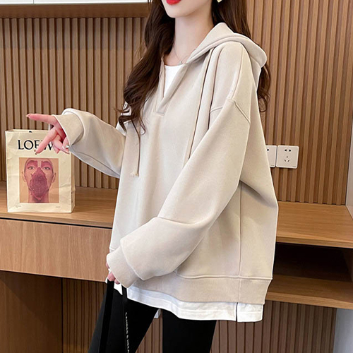 이너 레이어드 루즈핏 후드티